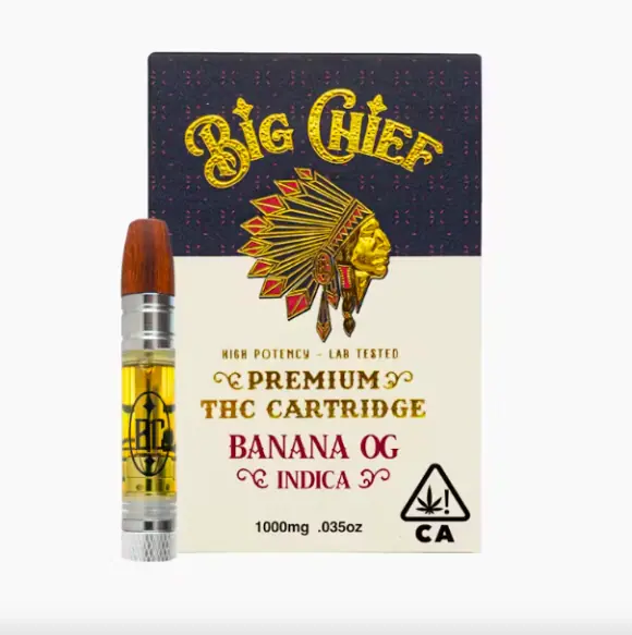 Banana OG Big Chief THC Cartridges | 1G (Indica)