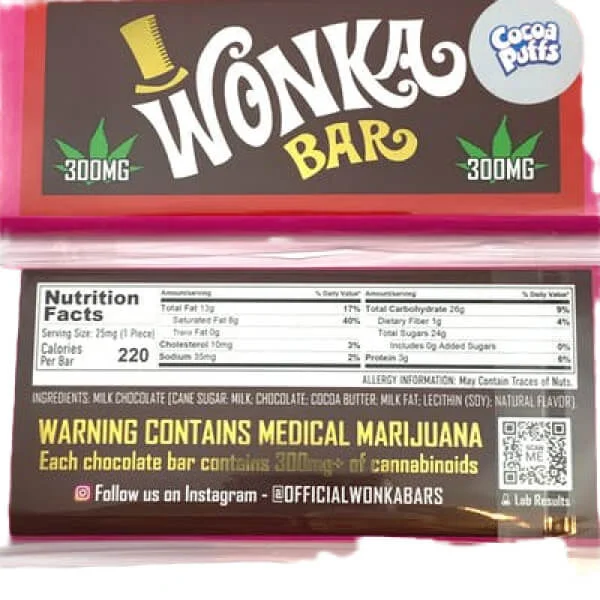 Cocoa Cannabinoids Chocolate Wonka Bar