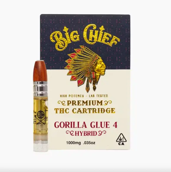 Gorilla Glue 4 Big Chief THC Cartridges | 1G (Hybrid)