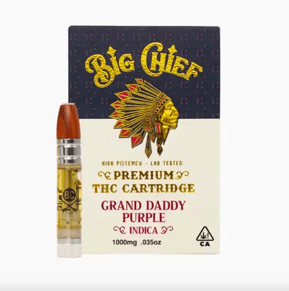 Grand Daddy Purple Big Chief THC Cartridges | 1G (Indica)