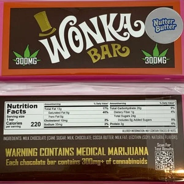 Nutter Butter Cannabinoids Chocolate Wonka Bar