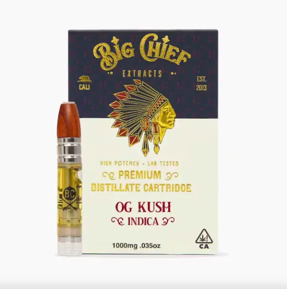 OG Kush Big Chief Distillate Cartridges | 1G (Indica)