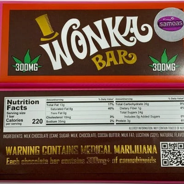 Samoas Cannabinoids Chocolate Wonka Bar