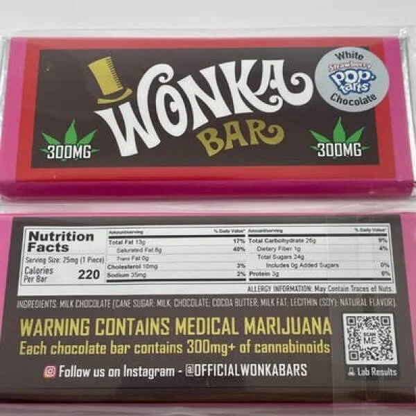 Strawberry Cannabinoids Chocolate Wonka Bar